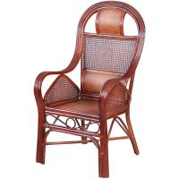 藤椅子高靠背腾椅天然真藤办公椅护腰休闲家用客厅滕椅单人定制 酒红普通款腰枕一把送坐垫