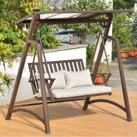 秋千户外庭院室外花园铝合金荡秋千吊椅藤椅家用摇椅吊床阳台秋千定制 双人位太阳能带灯秋千PVC防雨阳光板