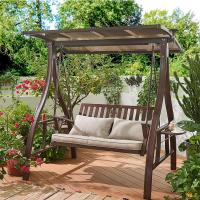 秋千户外双人吊椅铁艺摇椅 室外庭院花园家用室内阳台网红荡千秋定制 阳光棚带灯铝合金秋千