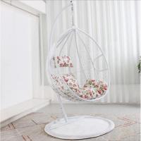 吊篮藤椅网红吊床室内家用单双人摇椅阳台吊兰鸟巢摇篮椅秋千吊椅定制 单人款有赠品(纯白色)