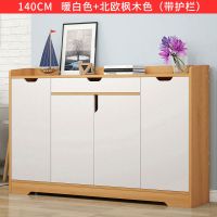 鞋柜家用简约现代木质厅柜大容量储物柜客厅玄关柜简易鞋柜定制 140cm北欧枫木色[升级款]