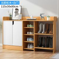 鞋柜家用简约现代木质厅柜大容量储物柜客厅玄关柜简易鞋柜定制 115cm北欧枫木色[鞋架鞋柜款]