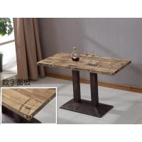 快餐店咖啡厅西餐厅餐桌奶茶店餐饮店桌子小吃店饭店洽谈室小方桌定制 复古数字长桌1.2X60 默认尺寸