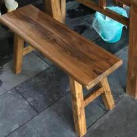 老榆木方桌八仙桌餐桌茶台复古风化老板旧木板实木凳子板凳民宿定制 凳子1.2米*26*451条 默认尺寸