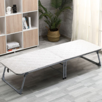 折叠床板式单人家用成人午休床办公室午睡床简易硬板木板床陪护托定制 升级款双中脚【条纹】 183*55cm