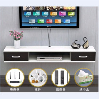 简约壁挂电视柜墙上实价木柜创意机顶盒隔板置物架非烤漆定制