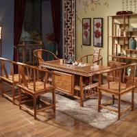 实木茶桌椅组合功夫茶台桌南榆木茶几新中式禅意茶艺桌家用泡茶桌定制