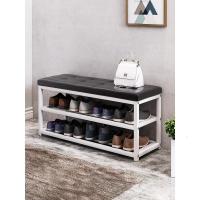 服装店换鞋凳家用床尾储物沙发凳子长方形休息鞋店收纳凳多层鞋架定制