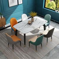 北欧大理石餐桌家用小户型一桌6椅子现代简约轻奢餐桌椅组合定制