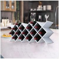 创意酒格子定做制红酒架菱形置物家用现代葡萄酒柜交叉酒瓶架简约定制