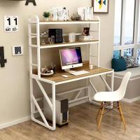电脑桌台式家用书桌书架组合简约现代笔记本电脑桌简易书架办公桌定制