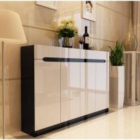 鞋柜 烤漆大容量欧式木质定制厅玄关柜 白色薄鞋架定制