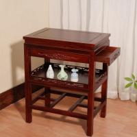 中式实木花架电话桌花盆景架客厅置物架多层角几花几床头柜桌抽屉定制