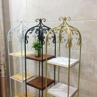 北欧花架铁艺落地式金色多层架绿萝花盆架阳台盆栽架客厅装饰架子定制