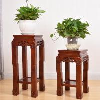 室内实木花架超承重鱼缸架盆景桌置物架石头底座客厅绿萝花盆架子定制