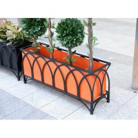 田园铁艺花架花坛 户外花盆架落地花盆景店广场花箱植物架定制