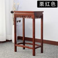 花架实木中式客厅置物架几盆景奇石架子鱼缸架仿古榆木上水石架子定制