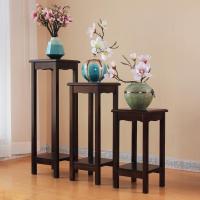 花架实木新中式客厅置物架室内艺术品底座仿古绿萝兰花榆木花盆架定制