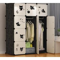 简易衣柜实木纹组装树脂成人衣橱组合塑料折叠收纳储物柜定制