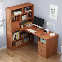 [书桌书架]简约学生写字桌书桌书架组合电脑桌台式卧室桌子书柜定制