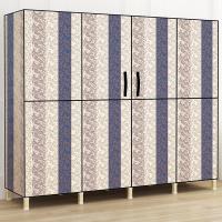 衣柜现代简约实木加粗组装挂衣柜简易布衣柜家用卧室出租房用柜子定制