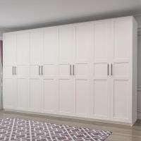 极简欧式六八大衣柜2.4米高推拉卧室组装小柜子定制衣橱定制