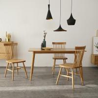 北欧实木温莎椅咖啡餐厅桌椅组合现代简约靠背椅餐椅家用椅子定制