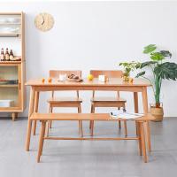北欧简约学习木质樱桃木全实木实木餐椅小椅子家用靠背餐桌椅组合定制