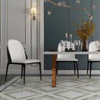 轻奢北欧实木餐椅子简约后现代创意洽谈凳酒店西餐休闲布艺咖啡厅定制