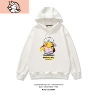 HUAYANGTU皮卡丘卫衣亲子装一家三口四口2020新潮秋冬季新款家母女装洋气家