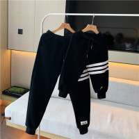 HUAYANGTU亲子装卫裤tb加绒2020冬装一家三口休闲裤母女装洋气运动裤男女童家