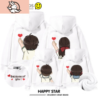 HUAYANGTU亲子装卫衣一家三口四口高端洋气红色冬装加绒加厚2021母子装上衣家