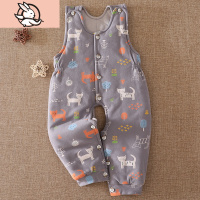 HUAYANGTU婴儿背带裤 男女宝宝棉加厚内穿保暖棉裤 儿童开裆长裤子秋冬季裤子童