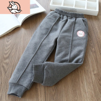 HUAYANGTU女童贴布过冬棉裤冬季童装宝宝夹棉休闲裤子儿童加厚束脚运动卫裤裤子童
