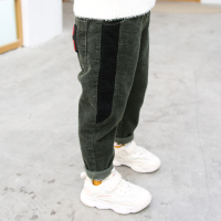 HUAYANGTU男童灯芯绒裤子加绒加厚保暖小童宽松韩版男孩秋冬洋气儿童条绒裤裤子童