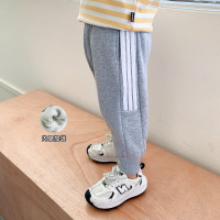 HUAYANGTU男童加绒裤子2020年秋冬季韩版潮儿童洋气休闲运动宽松裤裤子童