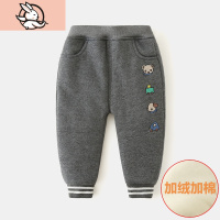 HUAYANGTU一条过冬宝宝棉裤加绒加厚外穿冬装儿童运动裤子夹棉男童长裤洋气裤子童
