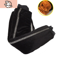 HUAYANGTU儿童冬装女童加绒加厚棉裤宝宝小孩三层男童金丝绒保暖外穿裤子潮裤子童