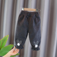 HUAYANGTU小童宝宝女童加绒裤子冬季外穿加厚洋气宽松儿童棉裤2020新款时尚裤子童