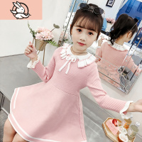 HUAYANGTU女童连衣裙春装2021新款洋气儿童装秋冬季长袖公主裙女孩毛衣裙子裙子童