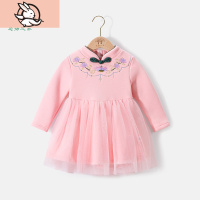 HUAYANGTU2020新款女宝宝加绒加厚连衣裙女童冬装裙子儿童中国风秋冬公主裙裙子童