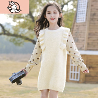 HUAYANGTU女童连衣裙秋冬季2020新款儿童加厚打底裙洋气童装小女孩秋装裙子裙子童