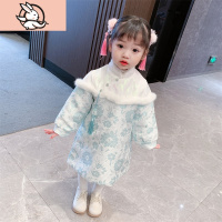 HUAYANGTU宝宝冬款连衣裙拜年服女童加绒加厚唐装儿童旗袍新年衣服婴儿裙子裙子童