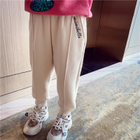 HUAYANGTU女童加绒运动裤冬装2020新款洋气长裤儿童韩版休闲裤女孩束脚裤子裤子童