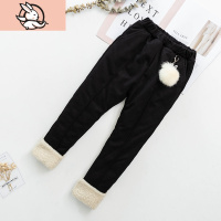 HUAYANGTU女童裤子冬季三层加厚棉裤儿童装北方小童女孩外穿保暖夹棉加绒裤裤子童