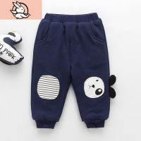 HUAYANGTU宝宝棉裤男童加绒加厚裤子一条过冬北方三层夹棉婴儿儿童冬季外穿裤子童