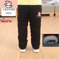 HUAYANGTU男童裤子加厚宽松夹棉灯芯绒棉裤儿童三层加厚棉直筒裤子童装秋冬裤子童