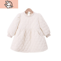 HUAYANGTU女童秋冬连衣裙2020新款韩版儿童公主裙加厚夹棉白色衬裙洋气裙子裙子童