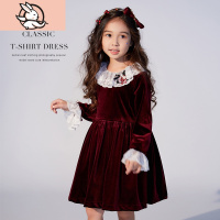 HUAYANGTU秋装中大女童连衣裙秋冬季童装韩版新款洋气儿童公主裙宝宝小裙子裙子童