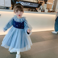 HUAYANGTU童装女童秋冬装2020新款洋气纱裙宝宝网红公主裙女童长裙加厚裙子裙子童
